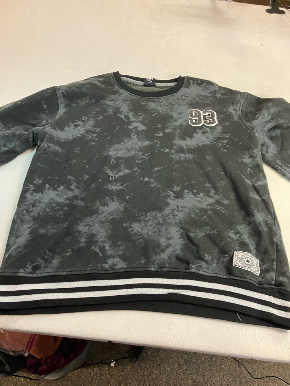 Zoo York Black Gray Tie-Dye '93 Crewneck Sweatshirt